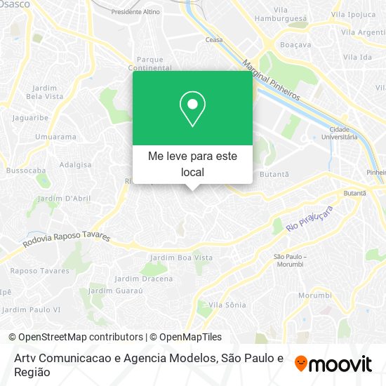 Artv Comunicacao e Agencia Modelos mapa