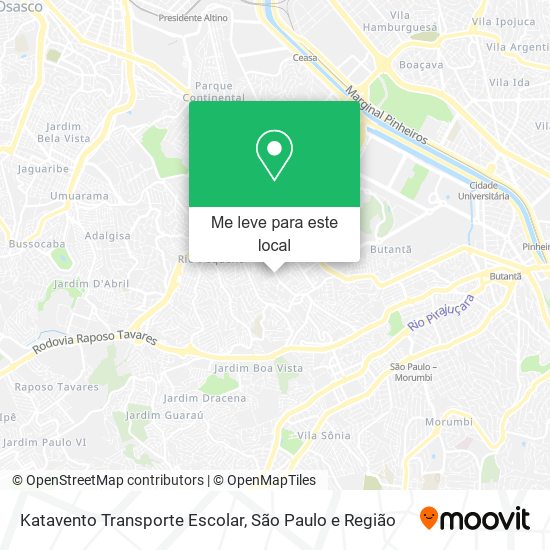 Katavento Transporte Escolar mapa