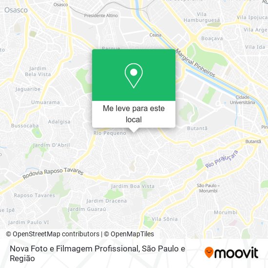 Nova Foto e Filmagem Profissional mapa
