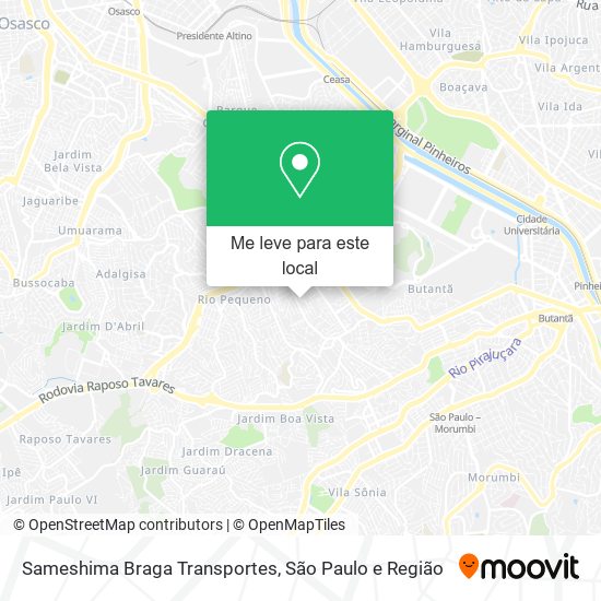 Sameshima Braga Transportes mapa
