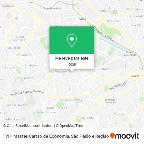 VIP Master-Cartao de Economia mapa