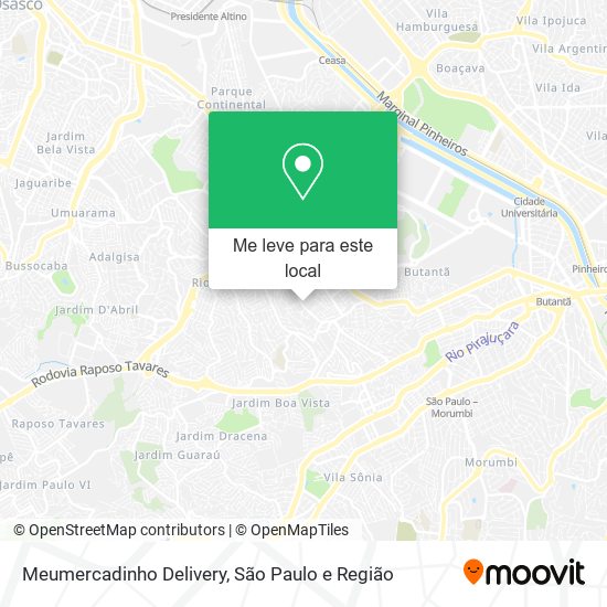 Meumercadinho Delivery mapa