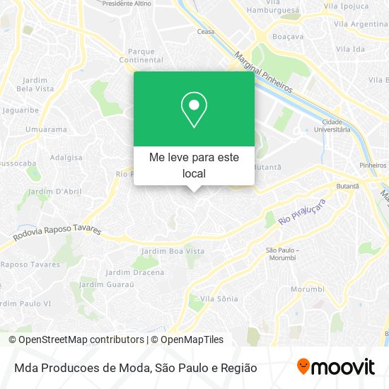 Mda Producoes de Moda mapa
