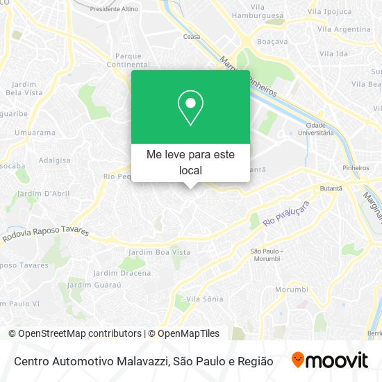 Centro Automotivo Malavazzi mapa