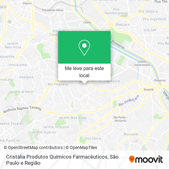 Cristália Produtos Químicos Farmacêuticos mapa