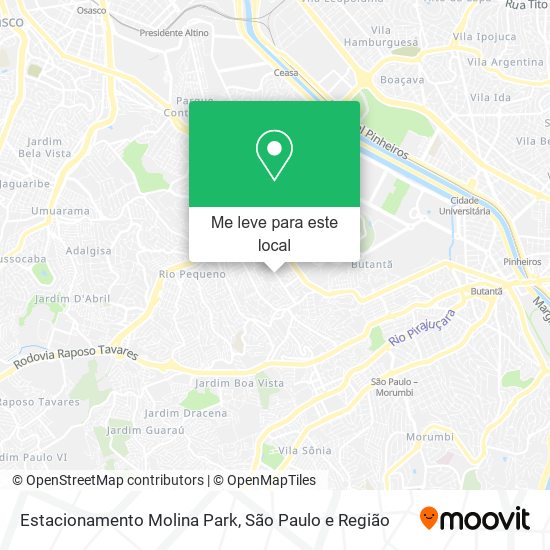 Estacionamento Molina Park mapa