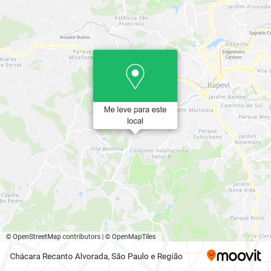 Chácara Recanto Alvorada mapa