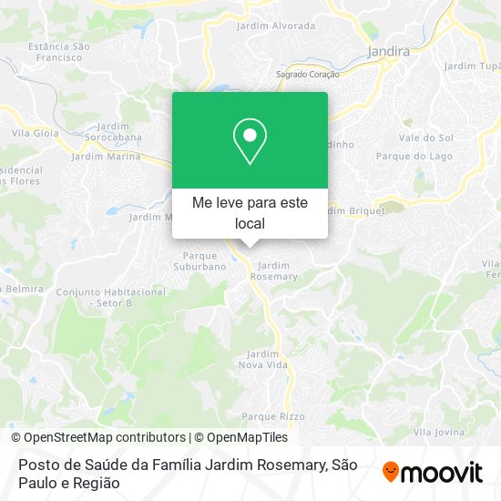 Posto de Saúde da Família Jardim Rosemary mapa