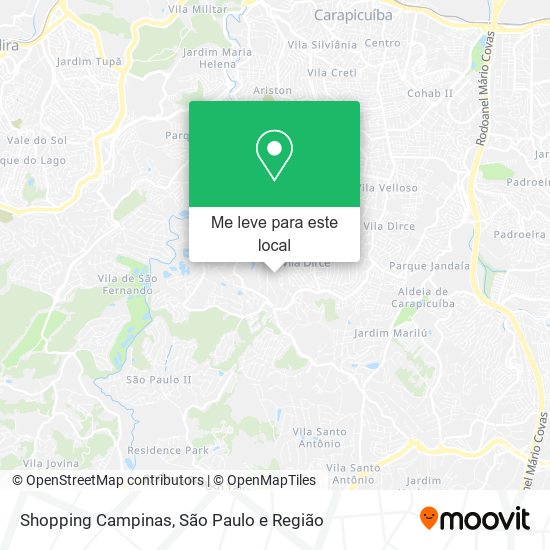 Shopping Campinas mapa