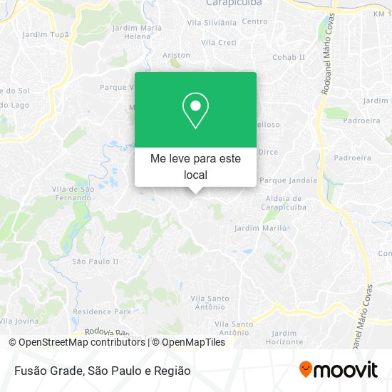 Fusão Grade mapa