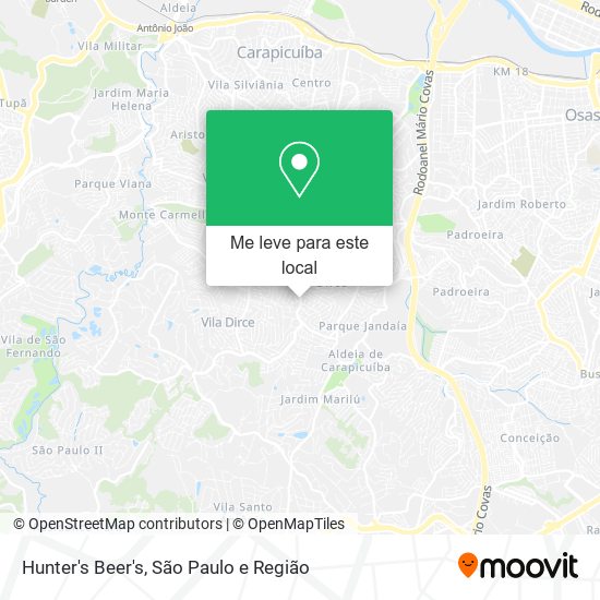 Hunter's Beer's mapa