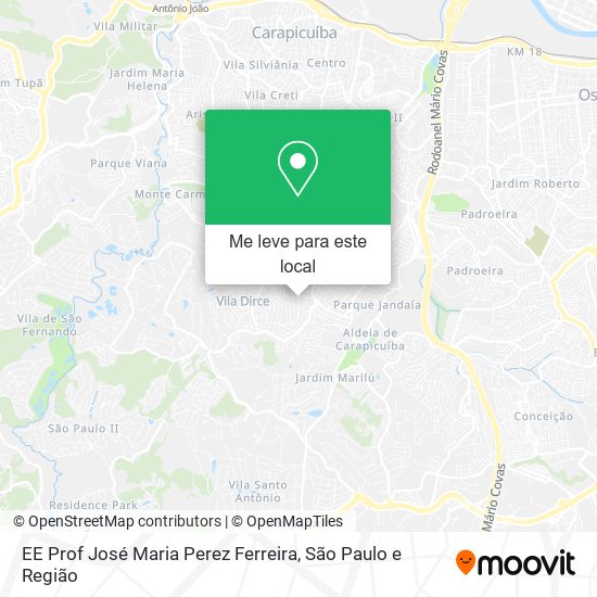 EE Prof José Maria Perez Ferreira mapa