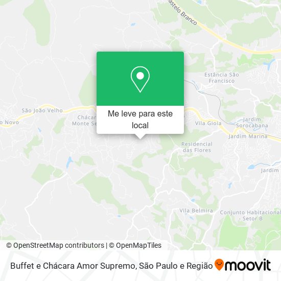Buffet e Chácara Amor Supremo mapa