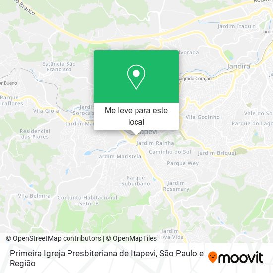 Primeira Igreja Presbiteriana de Itapevi mapa