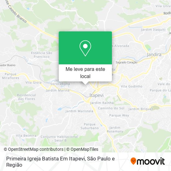 Primeira Igreja Batista Em Itapevi mapa