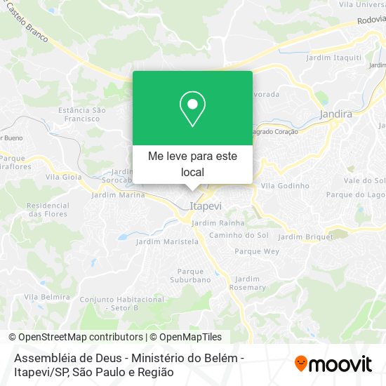 Assembléia de Deus - Ministério do Belém - Itapevi / SP mapa