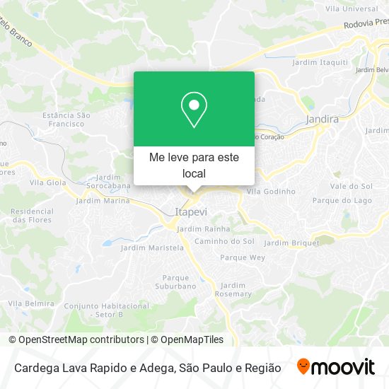 Cardega Lava Rapido e Adega mapa