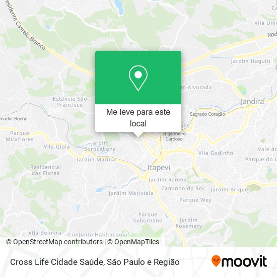 Cross Life Cidade Saúde mapa