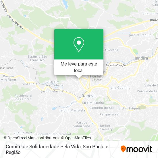 Comitê de Solidariedade Pela Vida mapa