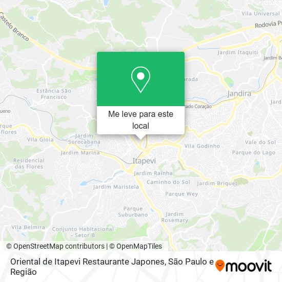 Oriental de Itapevi Restaurante Japones mapa