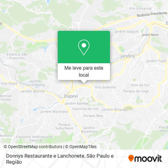 Donnys Restaurante e Lanchonete mapa