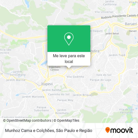 Munhoz Cama e Colçhões mapa