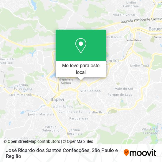 José Ricardo dos Santos Confecções mapa