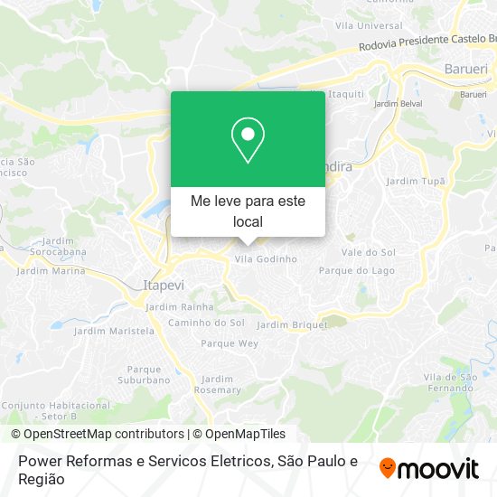 Power Reformas e Servicos Eletricos mapa