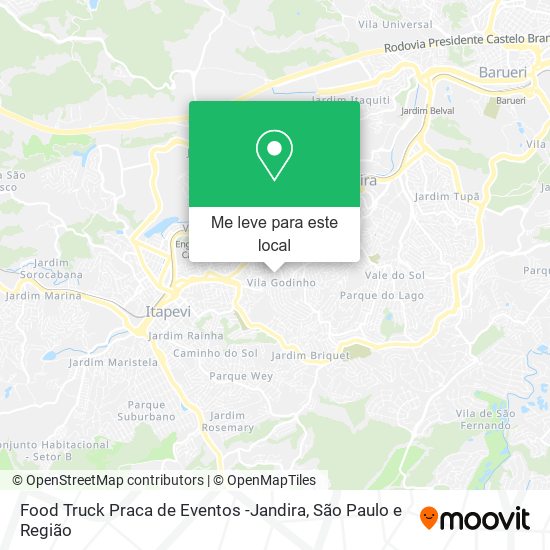 Food Truck Praca de Eventos -Jandira mapa