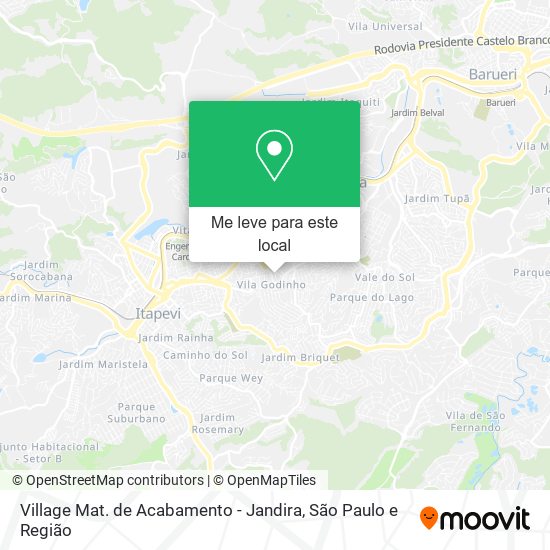 Village Mat. de Acabamento - Jandira mapa