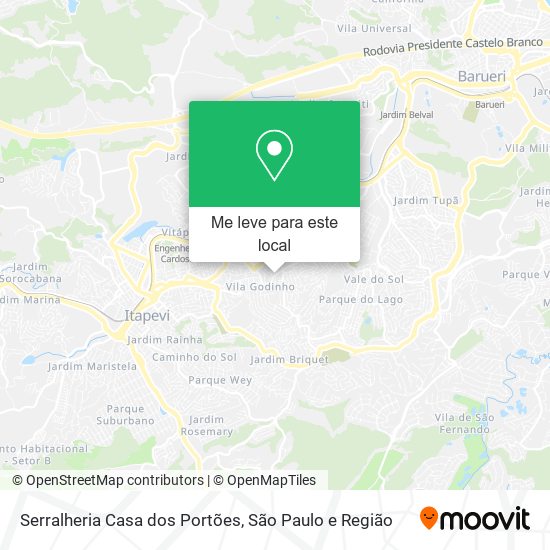 Serralheria Casa dos Portões mapa