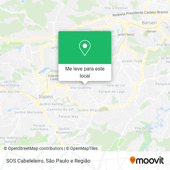 SOS Cabeleleiro mapa