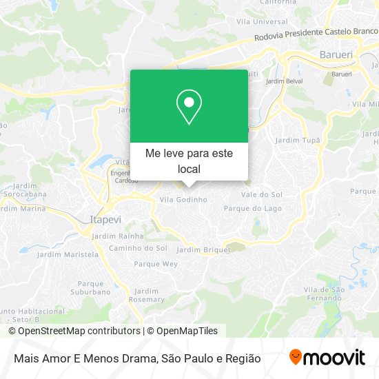 Mais Amor E Menos Drama mapa