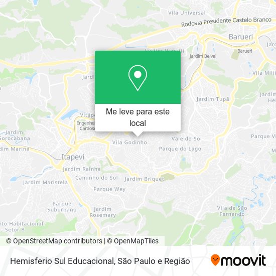 Hemisferio Sul Educacional mapa