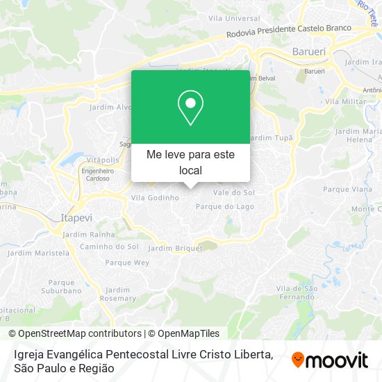 Igreja Evangélica Pentecostal Livre Cristo Liberta mapa