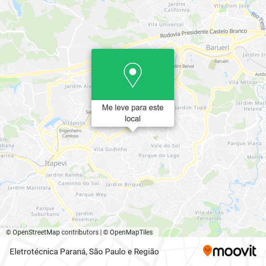 Eletrotécnica Paraná mapa