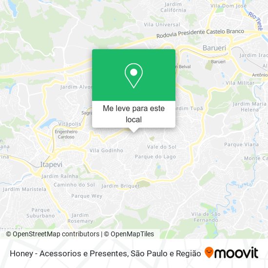 Honey - Acessorios e Presentes mapa