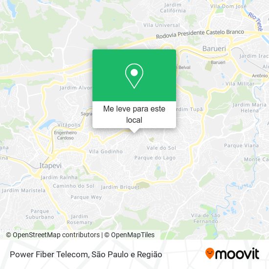 Power Fiber Telecom mapa