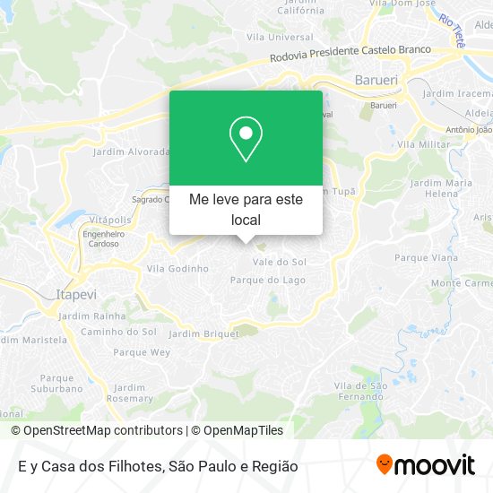 E y Casa dos Filhotes mapa