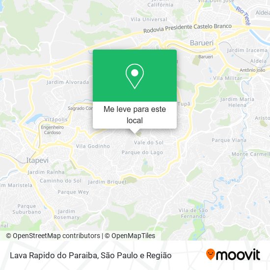 Lava Rapido do Paraiba mapa