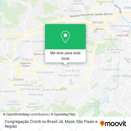 Congregação Cristã no Brasil Jd. Mazé mapa