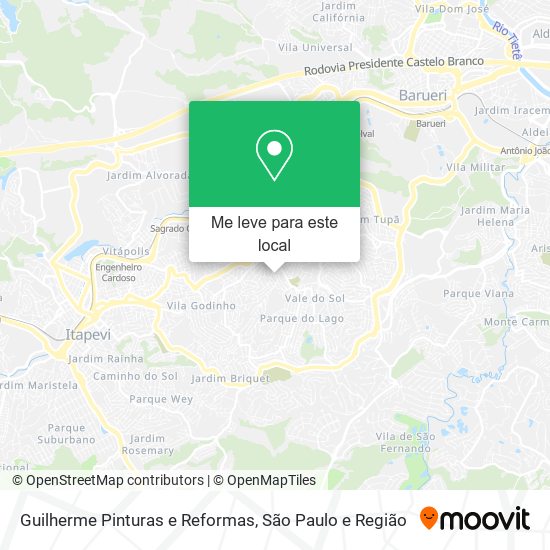 Guilherme Pinturas e Reformas mapa