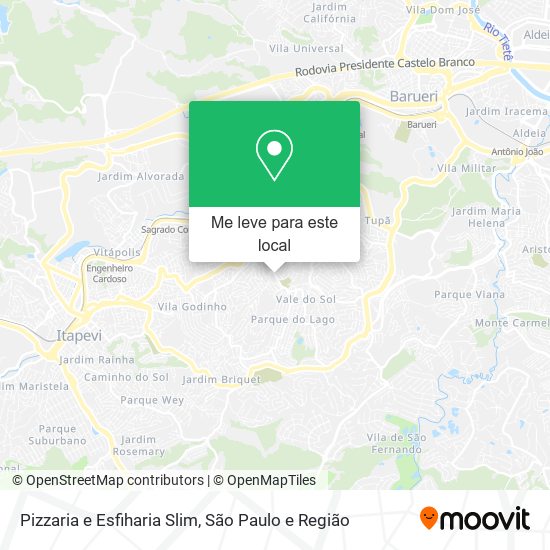 Pizzaria e Esfiharia Slim mapa