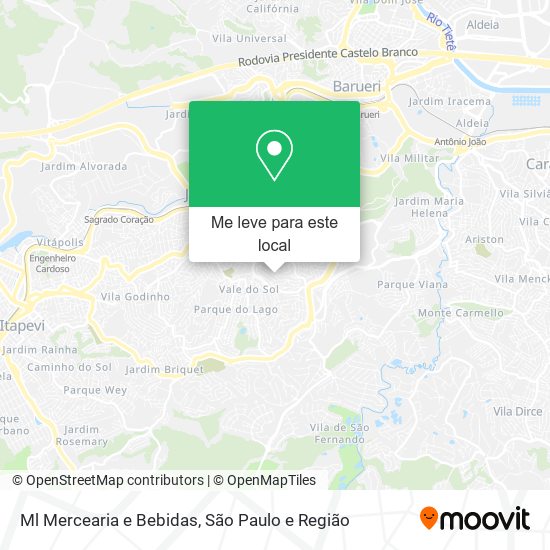 Ml Mercearia e Bebidas mapa