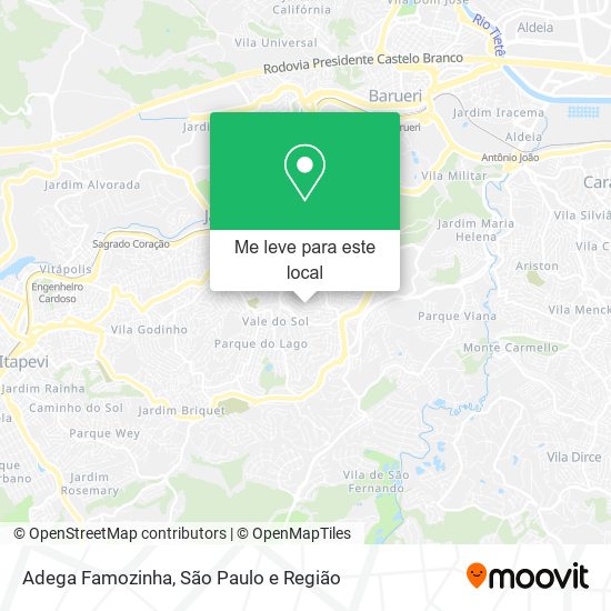 Adega Famozinha mapa