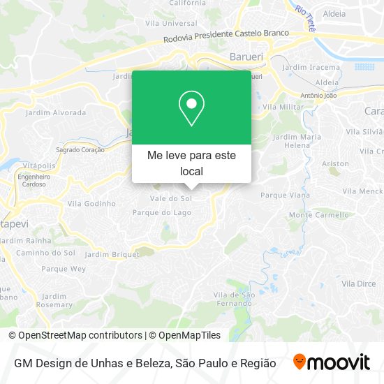 GM Design de Unhas e Beleza mapa
