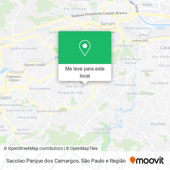 Sacolao Parque dos Camargos mapa