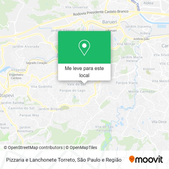 Pizzaria e Lanchonete Torreto mapa