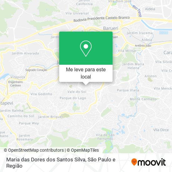 Maria das Dores dos Santos Silva mapa