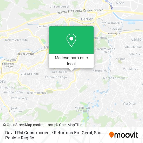 David Rsl Construcoes e Reformas Em Geral mapa